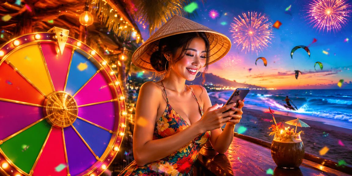 Người tham gia lễ hội bốc thăm may mắn tại Mũi Né – không khí vui vẻ và giải trí
